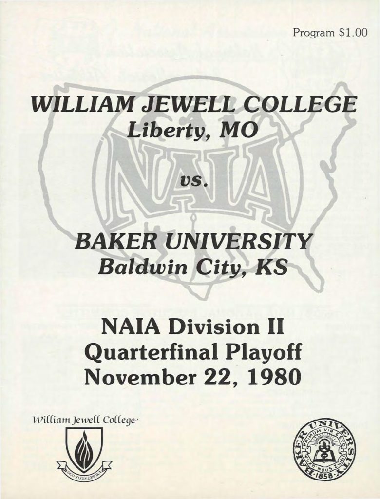 1980 Baker Playoff Program