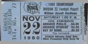 1980 Baker Playoff Ticket