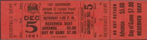 1981 Austin Playoff Ticket 2