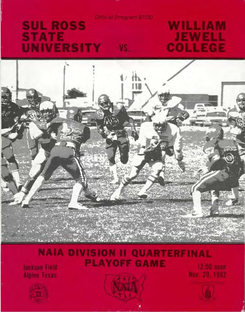 1982 Sul Ross Playoff Program