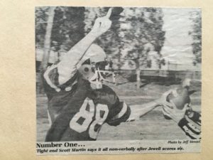 Phi Gamma Delta participant, Buffalo Head celebrates after TD...... not sure which game this is.... my best guess is this game was in 1982 at home when we were ranked #1.... so this game occurred before our loss to MANC when we dropped in the rankings. Maybe the Graceland game.